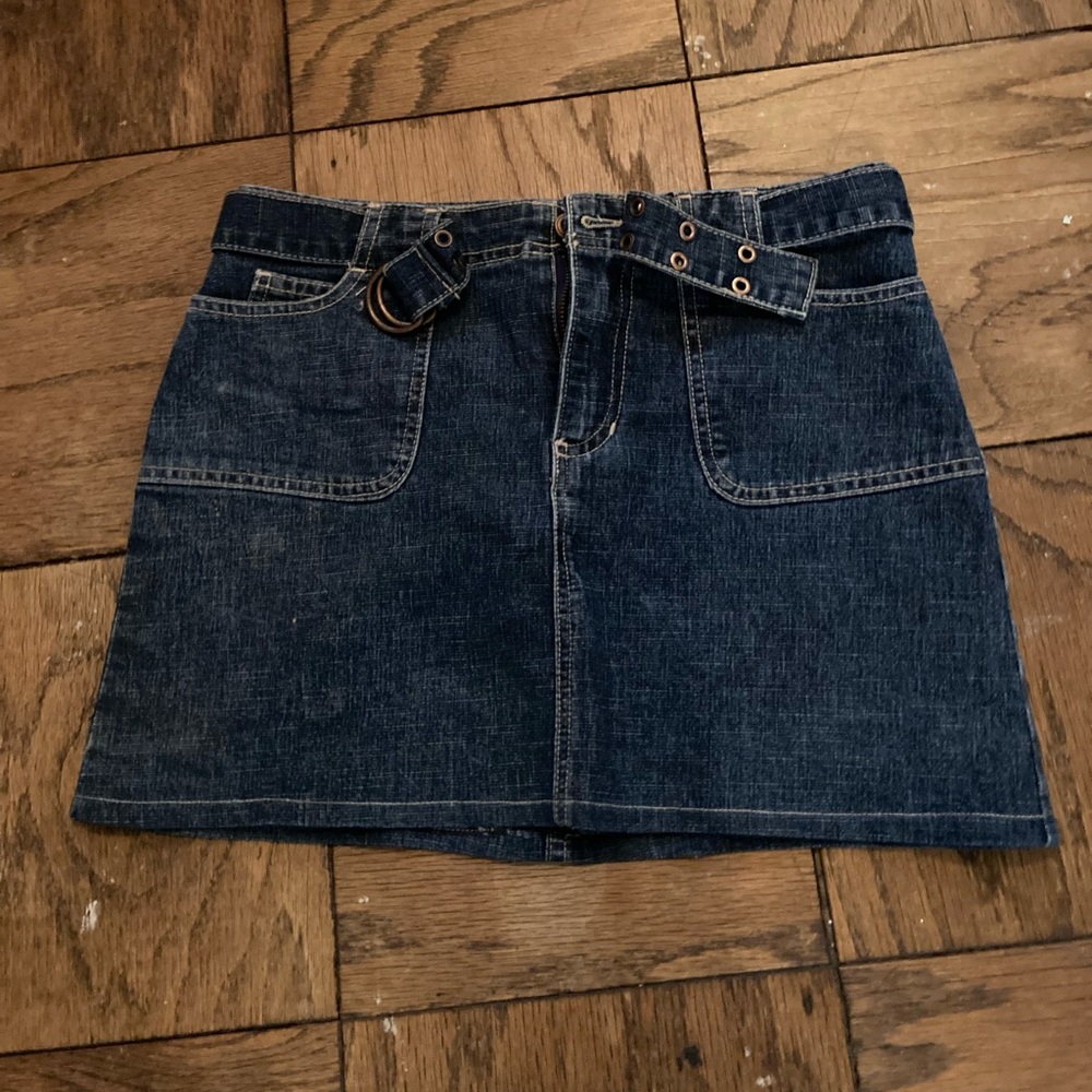 Mossimo Stretch Vintage Jean Skirt with Belt